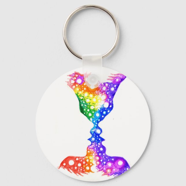 Colourful love  key ring (Front)