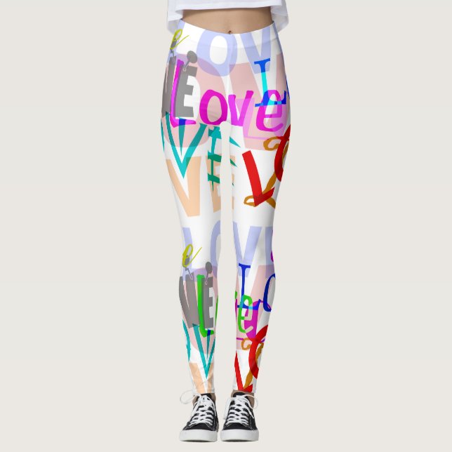 Colourful LOVE Leggings (Front)