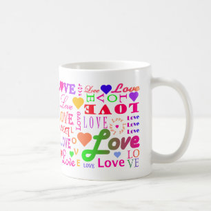 Colourful Love Love Love Love Love Love Love Mug