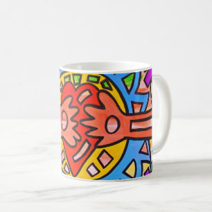 Colourful Love Mug by Tamara Diaz Art 