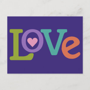 Colourful Love postcard