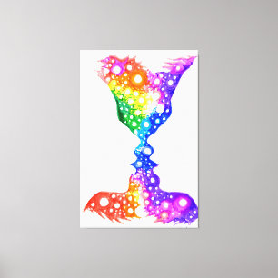 Colourful love poster canvas print