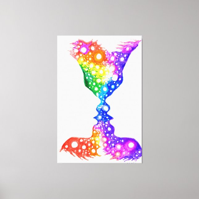 Colourful love poster canvas print (Front)