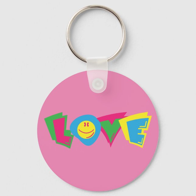 Colourful love sign key ring (Front)