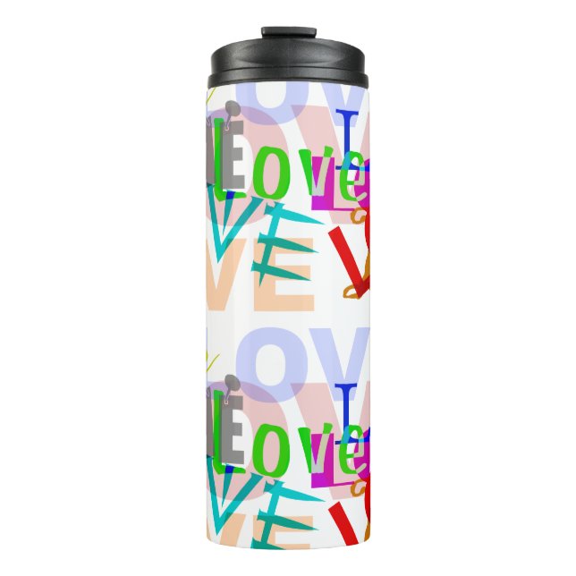 Colourful LOVE  Thermal Tumbler (Front)