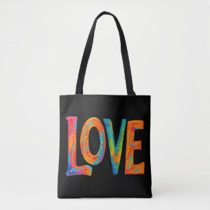Colourful Love Word Tote Bag