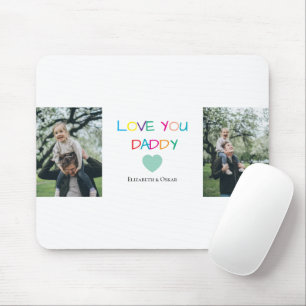 Colourful "Love You Daddy" – Fun & Heartfelt Gift Mouse Mat