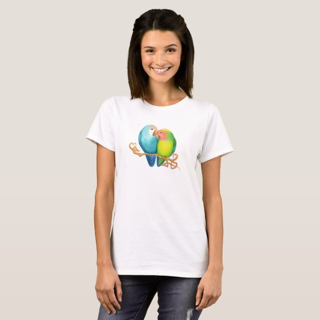 Colourful Lovebirds Tshirt (Front Full)