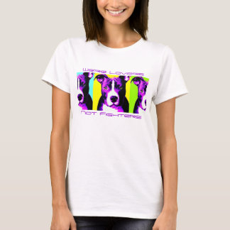 Colourful Lovers Not Fighters Pit Bull Shirt