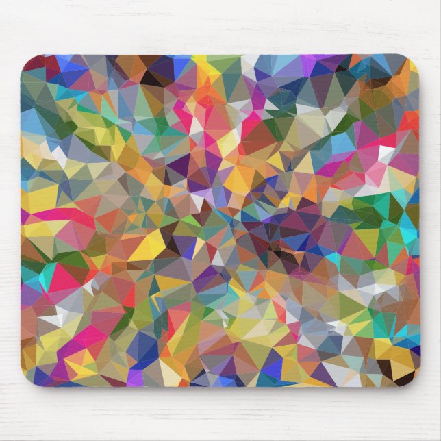 Colourful Low Poly Mouse Mat (Front)