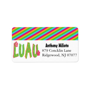 Colourful Luau Label/ Sticker