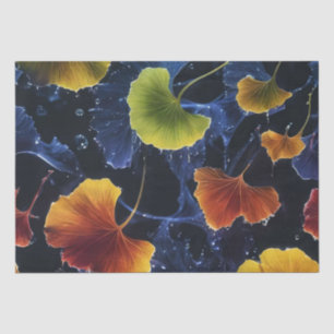Colourful Luminogram Ginkgo Leaves Decoupage / Tissue Paper