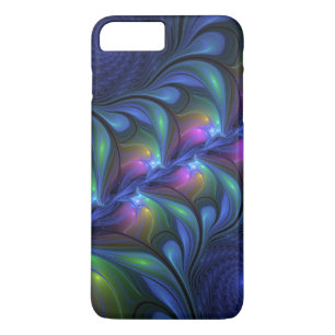 Colourful Luminous Abstract Blue Pink Green Fracta iPhone 8 Plus/7 Plus Case