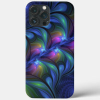 Colourful Luminous Abstract Blue Pink Green Fracta