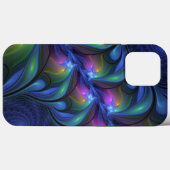 Colourful Luminous Abstract Blue Pink Green Fracta Case-Mate iPhone Case (Back (Horizontal))