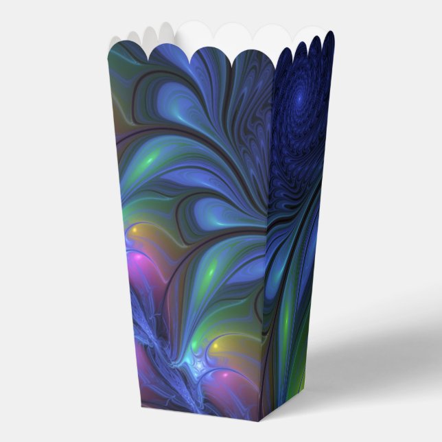 Colourful Luminous Abstract Blue Pink Green Fracta Favour Box (Front)