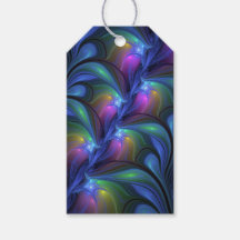 Colourful Luminous Abstract Blue Pink Green Fracta