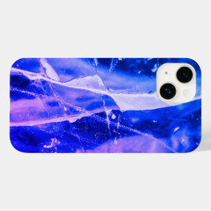 Colourful Luminous Abstract Blue White Navy Leggin Case-Mate iPhone 14 Case
