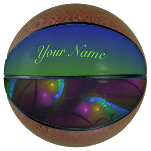 Colourful Luminous Abstract Modern Fractal Art Nam Basketball
