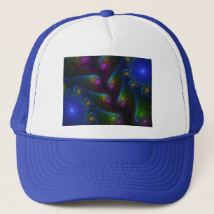 Colourful Luminous Abstract Modern Fractal Art Trucker Hat