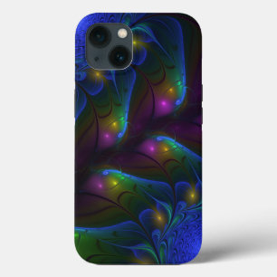 Colourful Luminous Abstract Modern Trippy Fractal iPhone 13 Case