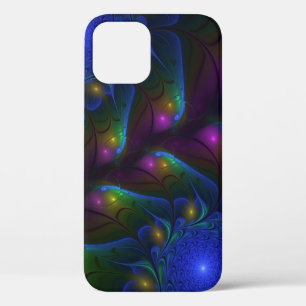 Colourful Luminous Abstract Modern Trippy Fractal iPhone 12 Pro Case