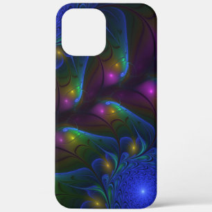 Colourful Luminous Abstract Modern Trippy Fractal iPhone 12 Pro Max Case