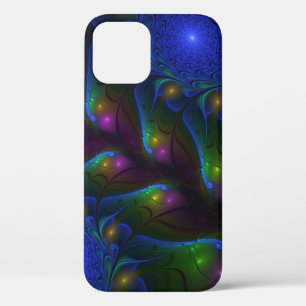 Colourful Luminous Abstract Modern Trippy Fractal iPhone 12 Case