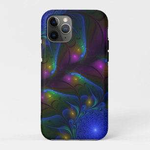 Colourful Luminous Abstract Modern Trippy Fractal iPhone 11 Pro Case
