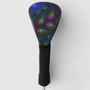 Colourful Luminous Abstract Modern Trippy Fractal Golf Head Cover