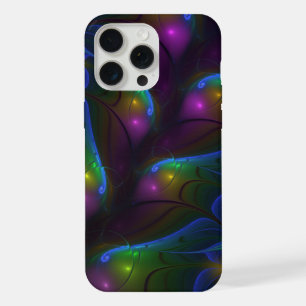 Colourful Luminous Abstract Modern Trippy Fractal iPhone 15 Pro Max Case