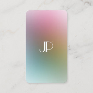 Colourful Luxury Modern Elegant Monogram Template Business Card