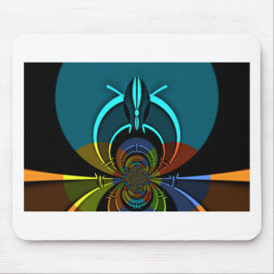 Colourful Maasai Shield Design Mouse Mat