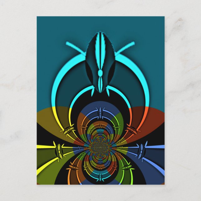 Colourful Maasai Shield Design Postcard (Front)