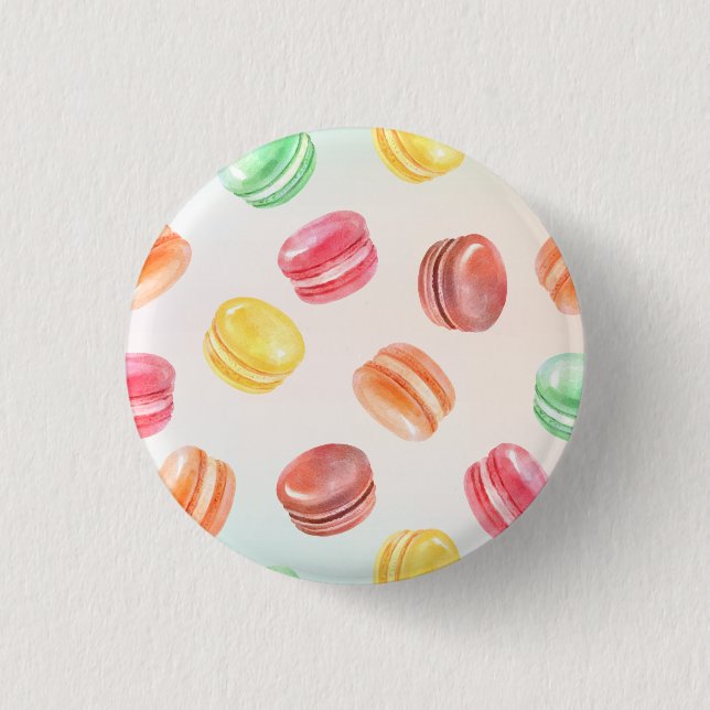 Colourful Macarons 3 Cm Round Badge (Front)
