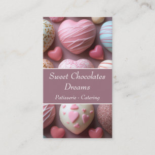 colourful macarons background bakery business card