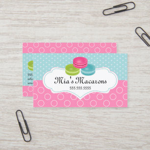 Colourful Macarons Bakery Business Card