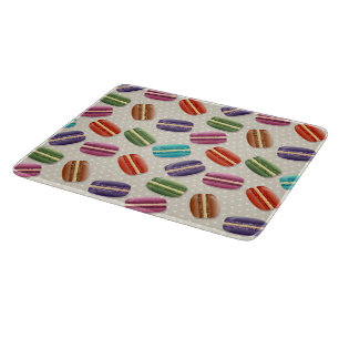 Colourful macarons pattern cutting board