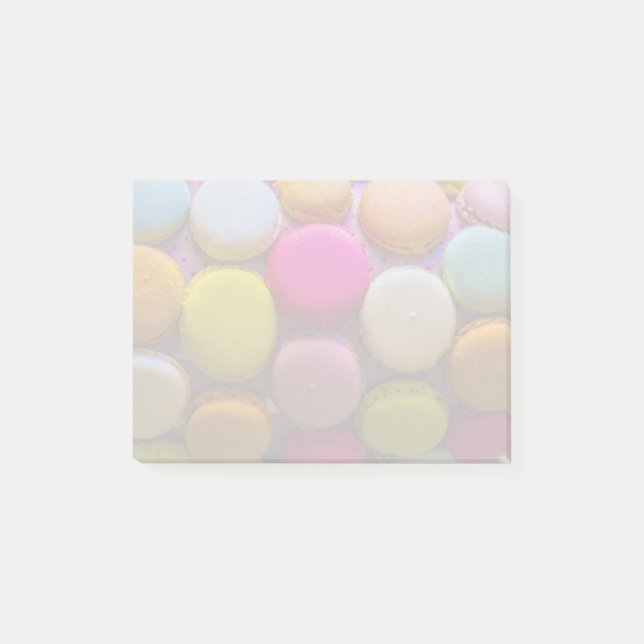 Colourful Macarons Tasty Baked Dessert Post-it Notes (Front)