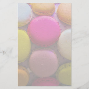Colourful Macarons Tasty Baked Dessert Stationery