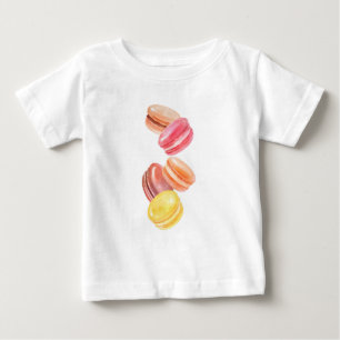 Colourful Macarons Watercolor Art Baby T-Shirt
