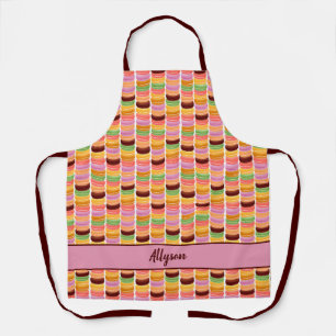 Colourful Macaroon Stacks Pattern Apron