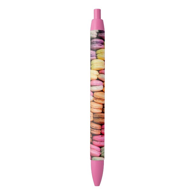 Colourful Macaroons Black Ink Pen (Front Vertical)