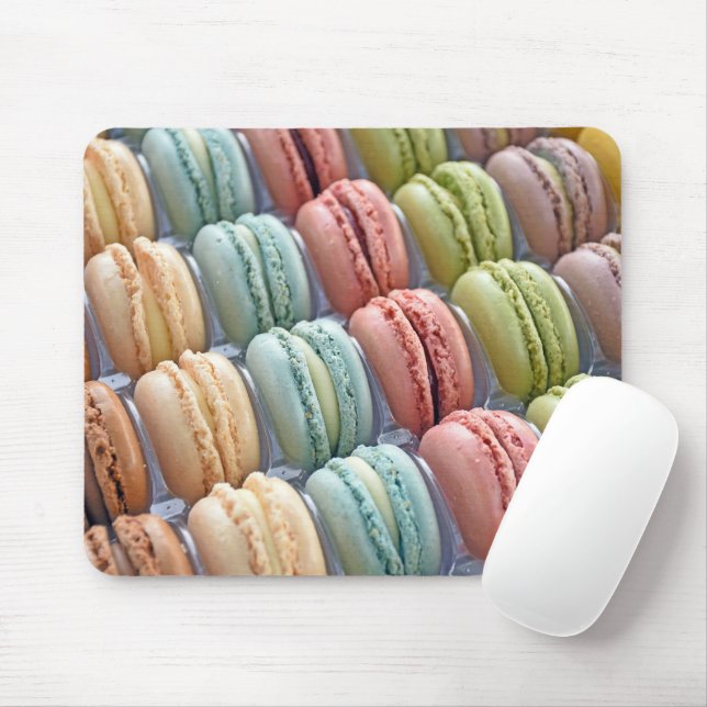 Colourful Macaroons Mouse Mat (With Mouse)