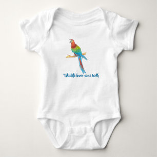 Colourful Macaw Parrot Baby Bodysuit