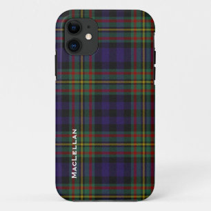 Colourful MacLellan Clan Tartan Plaid iPhone 11 Case
