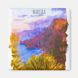 Colourful Madeira Portugal Scenery Travel Magnet