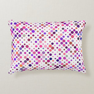 Colourful, Magenta, Pink & Purple Dots Decorative Cushion