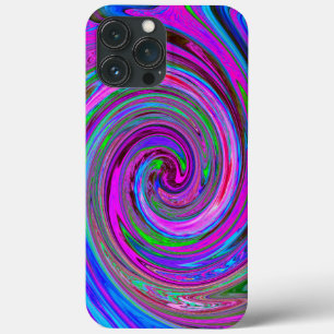 Colourful Magenta Swirl Retro Abstract Design iPhone 13 Pro Max Case