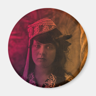 Colourful Maghreb Jewish Tunisian Djerba Girl Magn Magnet
